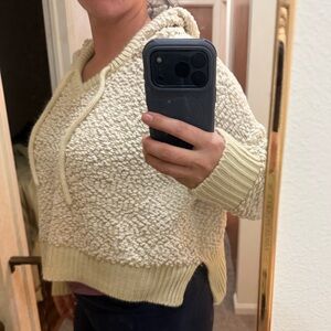 POL women’s crop loose fit medium knit hoodie